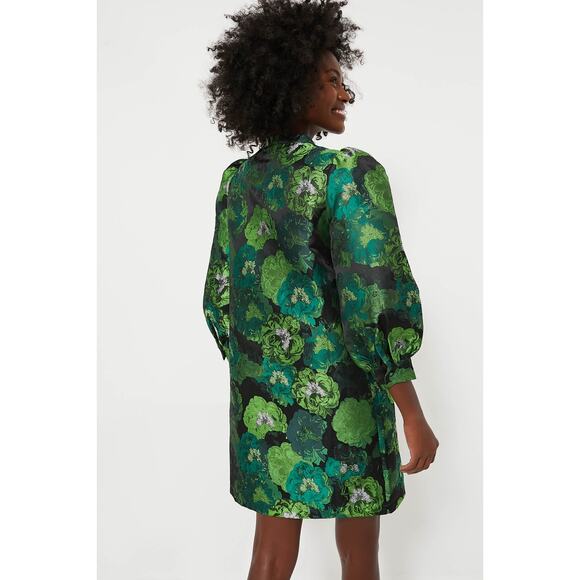 TUCKERNUCK Pomander Place Green Jacquard Samantha Dress NWT Size XS - Picture 5 of 11